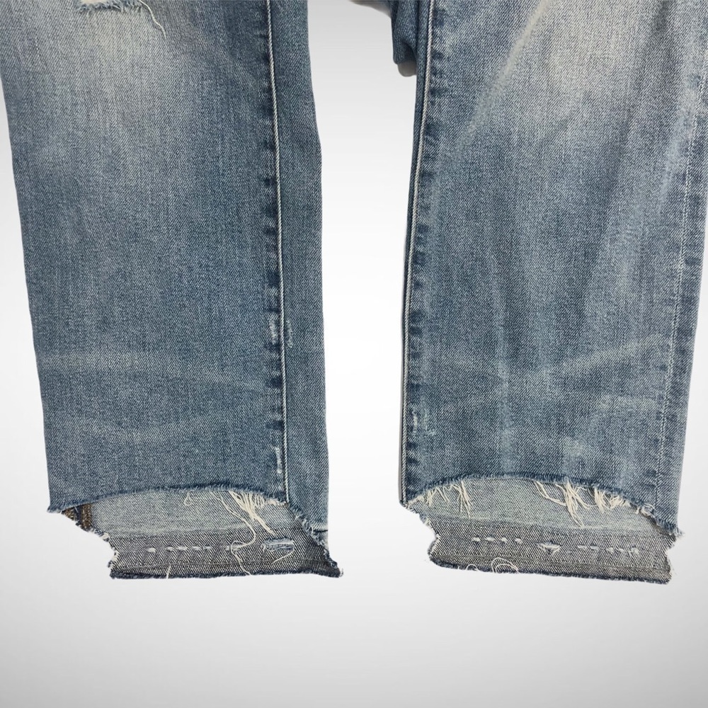 J Crew Light Wash Ripped Slim Boyfriend Jeans Size 29 High Waist - Picture 9 of 13